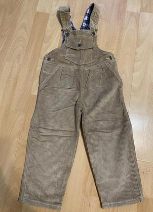 Комбинезон вельветовый на байке бежевый 92 - 110 роста