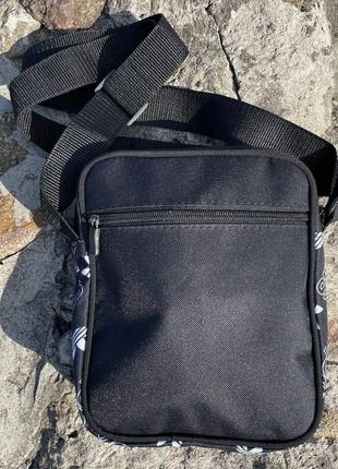 Мессенджер черный adidas сумка через плечо из ткани адидас, барсетка повседневная средняя летняя5 фото
