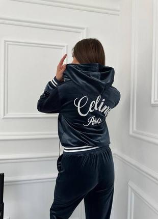 Спортивний костюм в стилі celine велюр3 фото