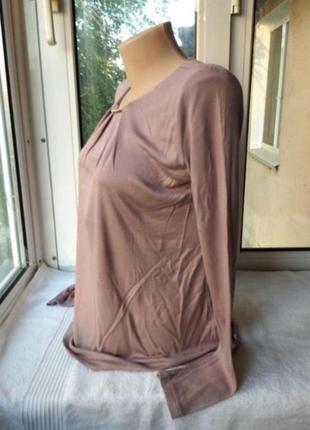 Брендовая вискозная трикотажная блуза блузка лонгслив6 фото