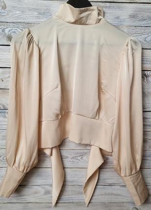 Блуза з оголеною спиною шовкова