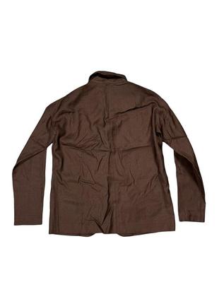 Prada milano brown light viscose classic blazer jacket легкий жакет\блейзер из вискозы прада милано3 фото