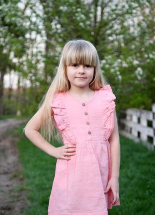 Рожевий сарафан для дівчаток 2-3, 3-4, 4-5 років туреччина2 фото