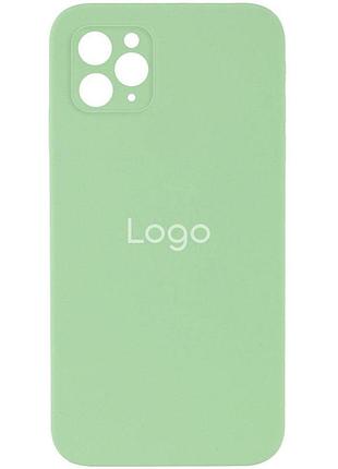Чохол silicone case full size with frame для iphone 11 pro колір 01, mint