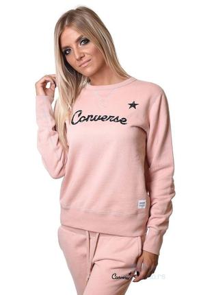 Женский пудровый свитшот converse