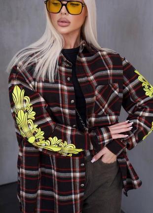 Рубашка в стиле chrome hearts
