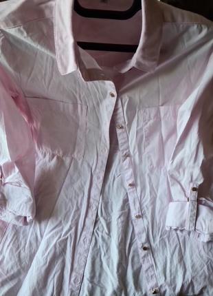 Рубашка женская нежно розовая8 фото