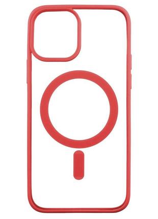 Чохол tpu color with magsafe для iphone 12/12 pro колір 01, red