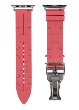 Ремінець для apple watch hermes 42/44/45/49 mm колір bright red