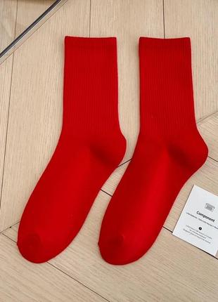 Трендові червоні шкарпетки ❤️2 фото
