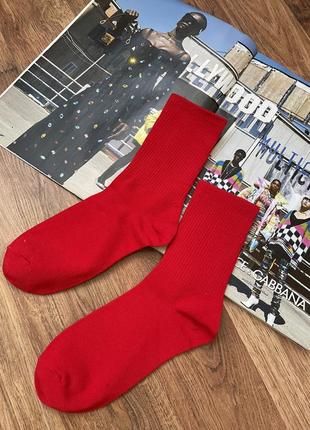 Трендові червоні шкарпетки ❤️4 фото