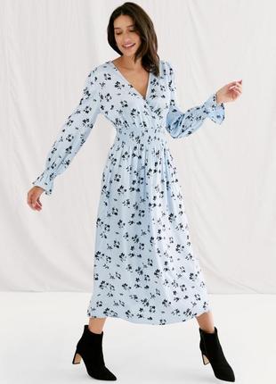 Натуральное  нежное платье коллаборация m&s x ghost