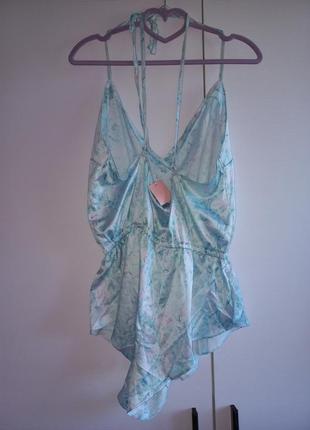 Шёлковая пижама ромпер для сна4 фото
