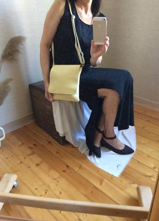 Женская  чёрная трикотажная юбка макси с боковым разрезом англия7 фото
