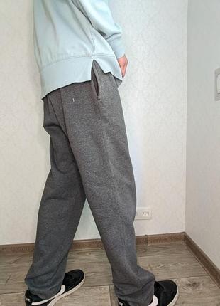 Широкие брюки nike темно серые размер м2 фото
