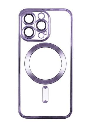 Чохол tpu metallic full camera with magsafe для iphone 14 pro колір red 7