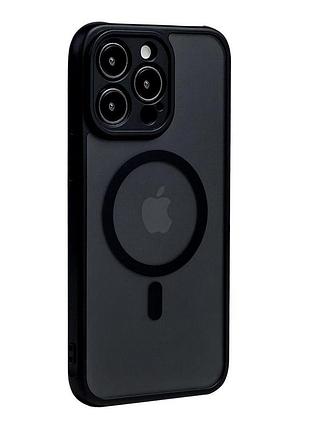 Чохол tpu+pc anti drop full camera with magsafe для iphone 15 pro колір black 3