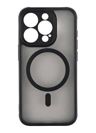 Чохол tpu+pc anti drop full camera with magsafe для iphone 15 pro колір black 6