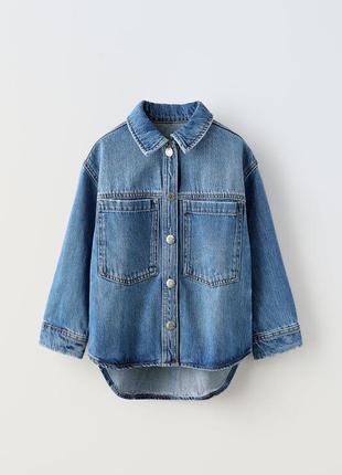 Джинсовая рубашка zara р. 120