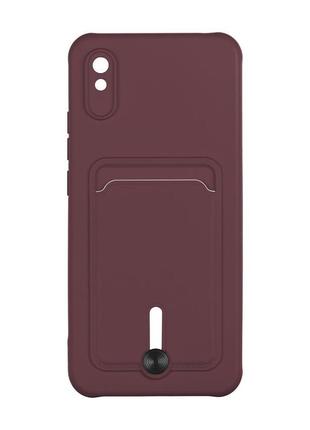 Чохол tpu colorfull pocket card для xiaomi redmi 9a колір 42.maroon