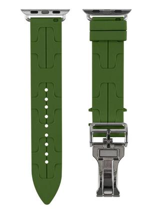 Ремінець для apple watch hermes 42/44/45/49 mm колір green