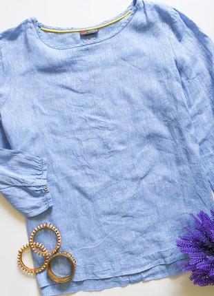 Льняная блуза с пуговицами.1 фото