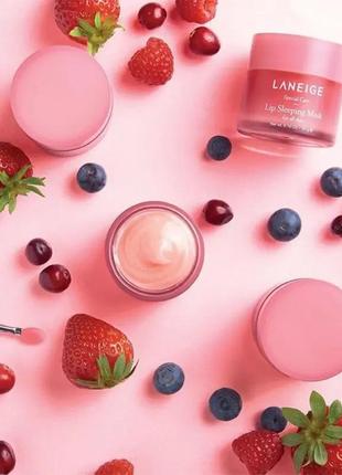 Ночная маска для губ ягодная laneige lip sleeping mask berry, 20 мл