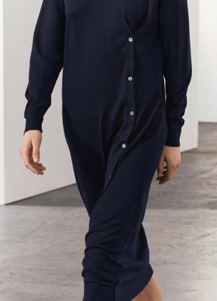 Тонкое трикотажное платье с содержанием шерсти zara s, m4 фото