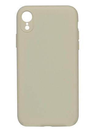 Чохол silicone case full camera no logo для iphone xr колір 10, stone 10