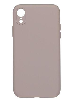 Чохол silicone case full camera no logo для iphone xr колір 10, stone 7