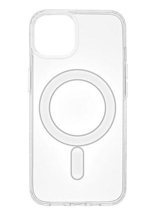 Чохол tpu clear case with magsafe для iphone 14 колір прозорий