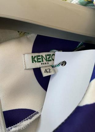 Роскошное платье kenzo multicolour printed satin sleeveless8 фото