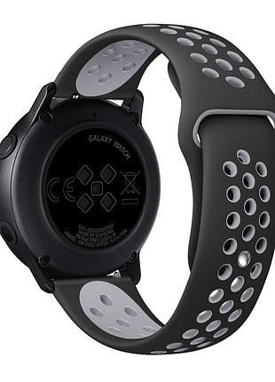 Ремінець універс 22mm n sport для samsung/amazfit/huawei колір black/grey