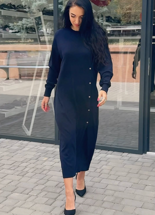 Тонкое трикотажное платье с содержанием шерсти zara s, m9 фото