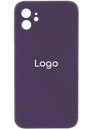 Чохол silicone case full size with frame для iphone 12 колір 37.rose red 9