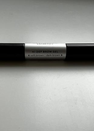 Двусторонний гель для бровей hi-def brow gel в нежно-коричневом/темно-коричневым оттенках - (по 2,5 мл)3 фото