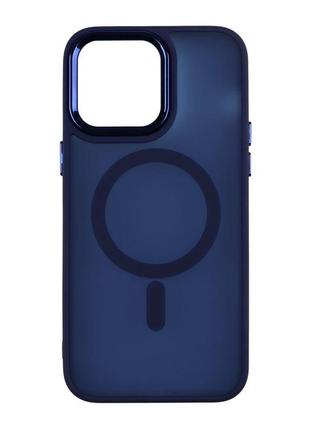 Чохол tpu+pc space magnetic color with magsafe для iphone 15 колір dark blue