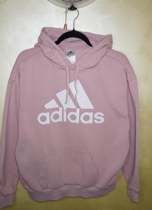 Розовый оверсайз худи от adidas