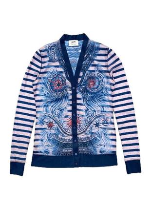 Шикарний лонгслів тату сітка jean paul gaultier lindex tattoo print mesh long