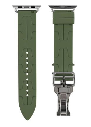 Ремінець для apple watch hermes 42/44/45/49 mm колір pine needle green