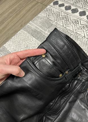 Vintage leather pants моцні шкіряні штани з якосної м'якої шкіри та гарного покрою harley schott5 фото