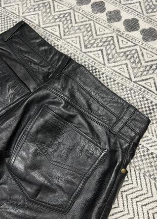 Vintage leather pants моцні шкіряні штани з якосної м'якої шкіри та гарного покрою harley schott6 фото