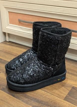 Угги на платформі, уги, угі, сапожки, зимове взуття жіноче 38 розмір