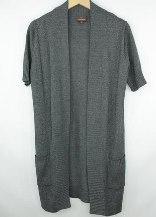 Шикарный удлиненный кашемировый кардиган cashmere collection long cashmere silk gray cardigan