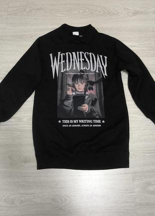 Кофта подовжена светр светрик джемпер свитшот світшот утеплена тепла zara wednesday
