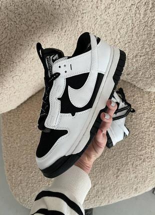 Женские кроссовки nike dunk jumbo black white