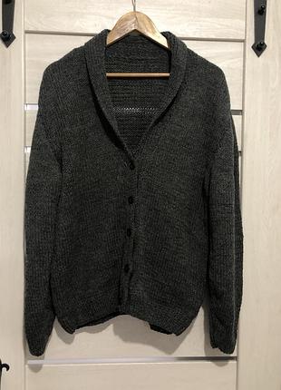 Мужской кардиган, вязаная кофта, теплый кардиган, handmade