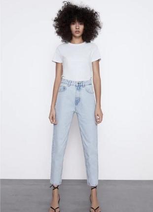 Mom джинсы в винтажном стиле zara