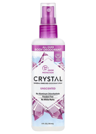 Crystal body deodorant, мінеральний аерозольний дезодорант, без запаху, 118 мл
