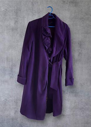 Женское пальто оверсайз oversize на поясе